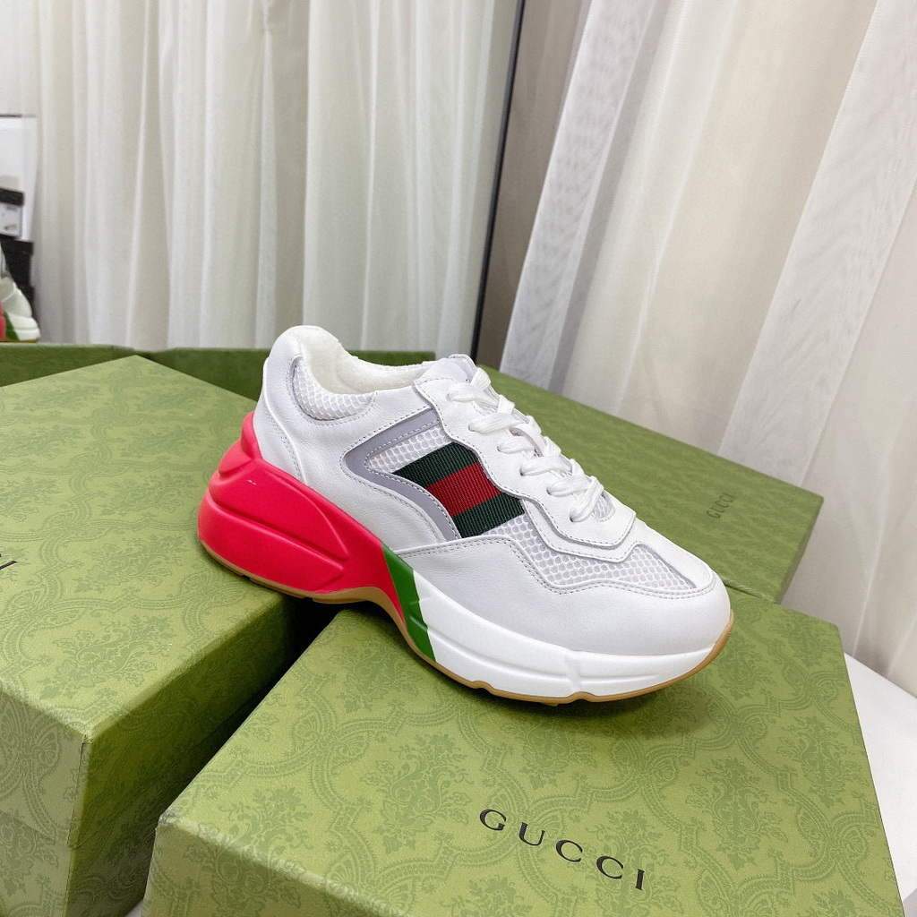 Gucci Women Men's Rhyton Sneaker 645771 White