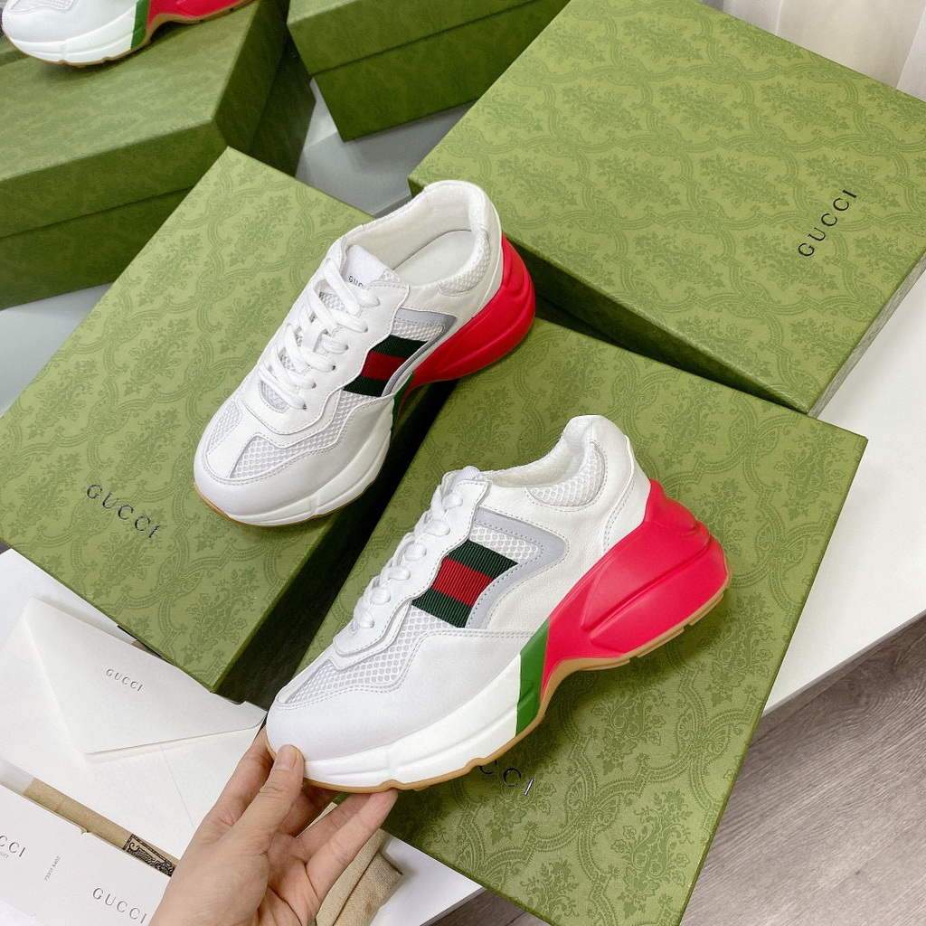 Gucci Women Men's Rhyton Sneaker 645771 White