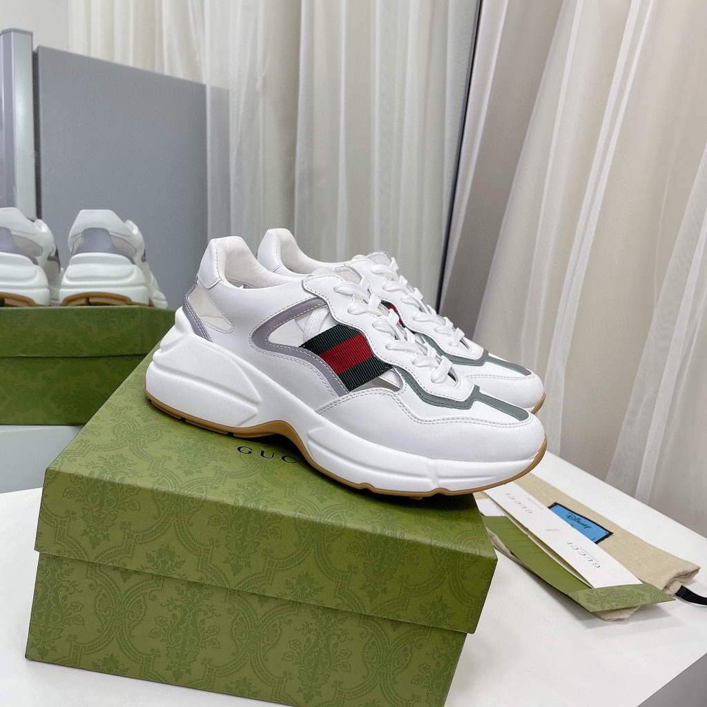 Gucci Women Men's Rhyton Sneaker 657977 White