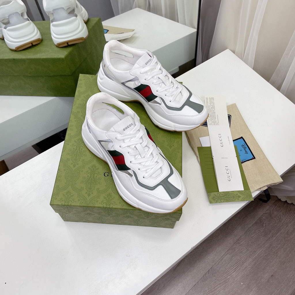 Gucci Women Men's Rhyton Sneaker 657977 White