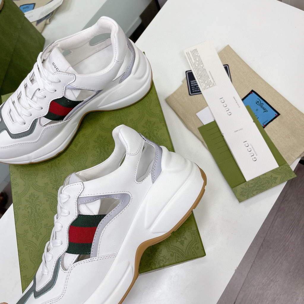 Gucci Women Men's Rhyton Sneaker 657977 White