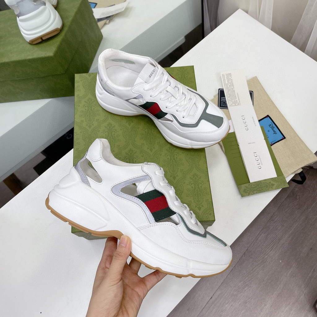 Gucci Women Men's Rhyton Sneaker 657977 White