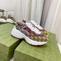 Gucci Women Men's Rhyton Sneaker GG Multicolor 663681 Trim in Demetra