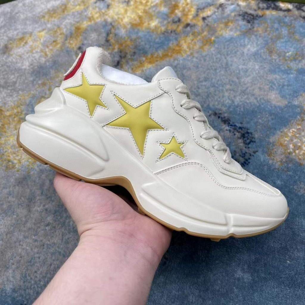 Gucci Women Men's Rhyton Sneaker with Star 660938 Beige