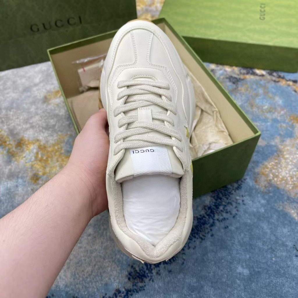 Gucci Women Men's Rhyton Sneaker with Star 660938 Beige