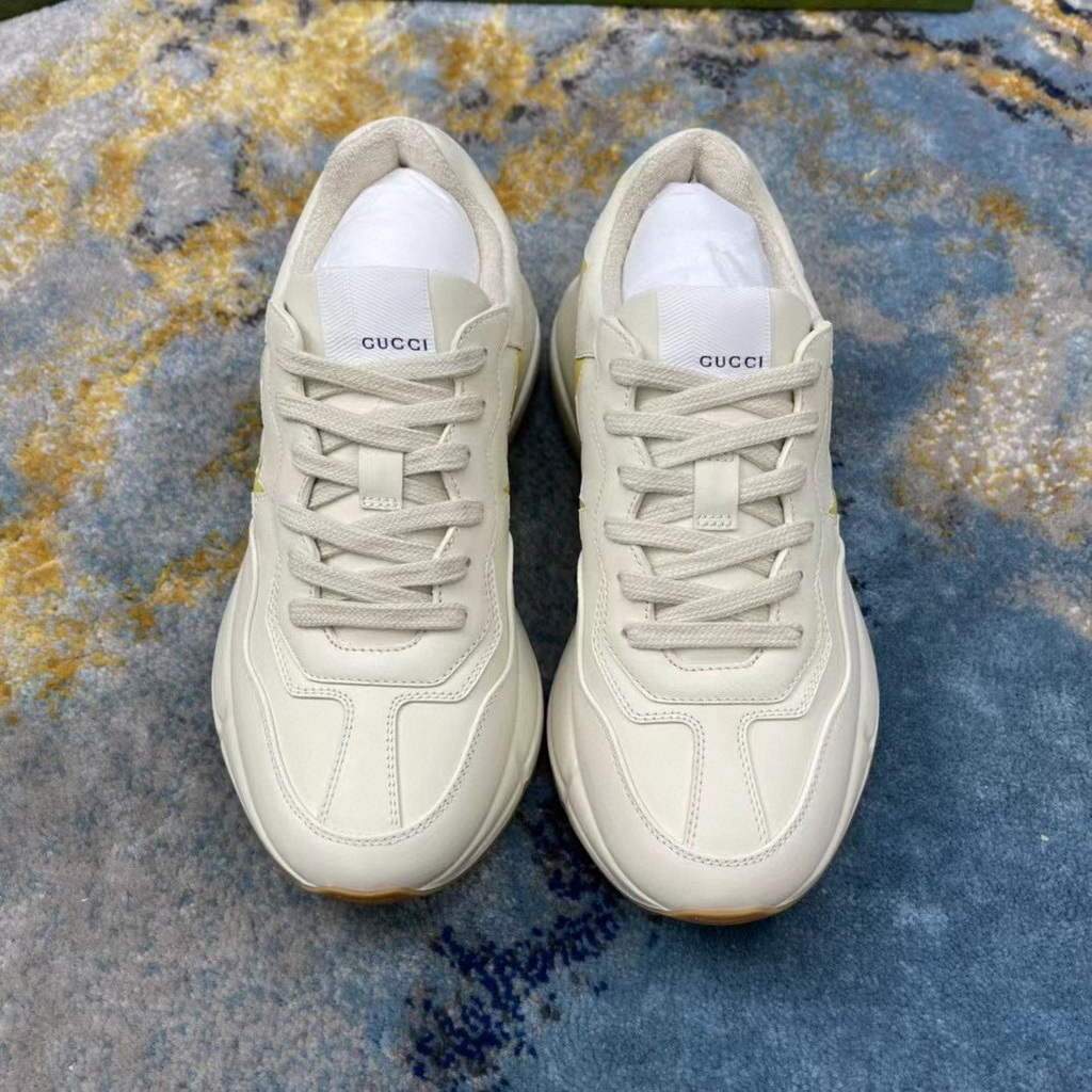 Gucci Women Men's Rhyton Sneaker with Star 660938 Beige