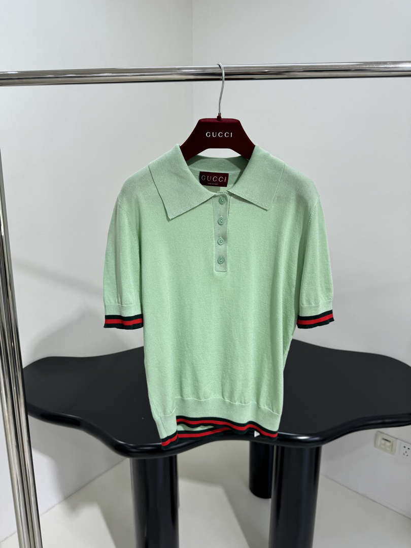 Gucci Women New Wool Blend Polo Shirt G85271