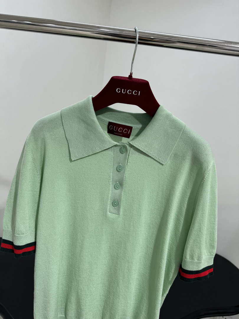 Gucci Women New Wool Blend Polo Shirt G85271