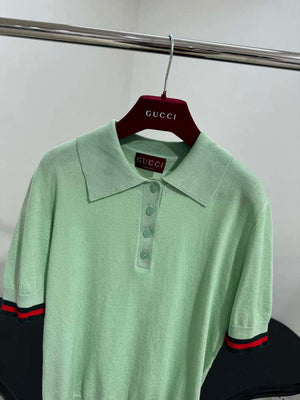 Gucci Women New Wool Blend Polo Shirt G85271 - S - View 2