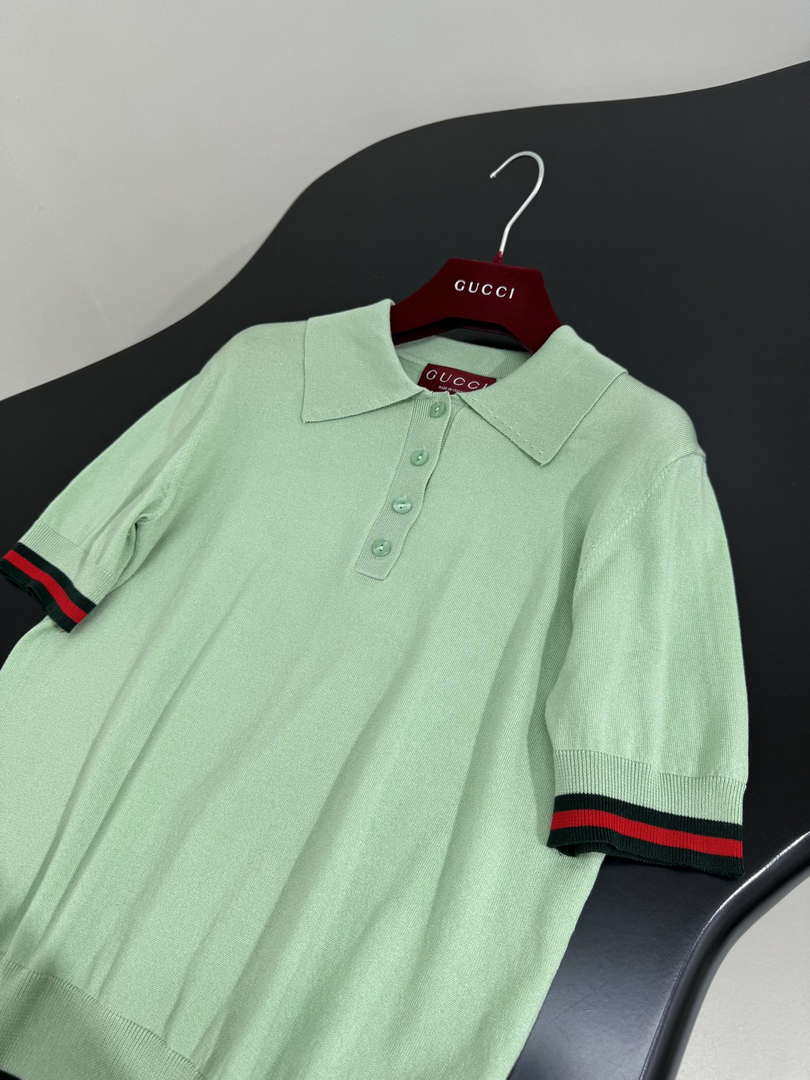 Gucci Women New Wool Blend Polo Shirt G85271