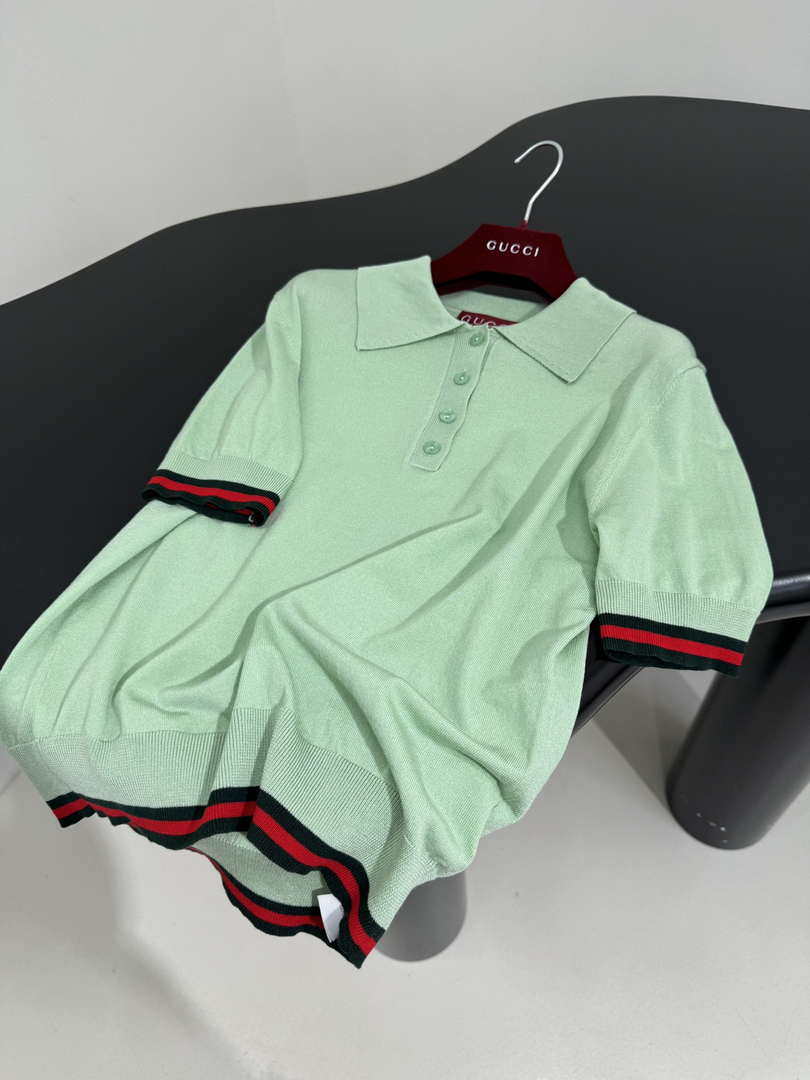 Gucci Women New Wool Blend Polo Shirt G85271