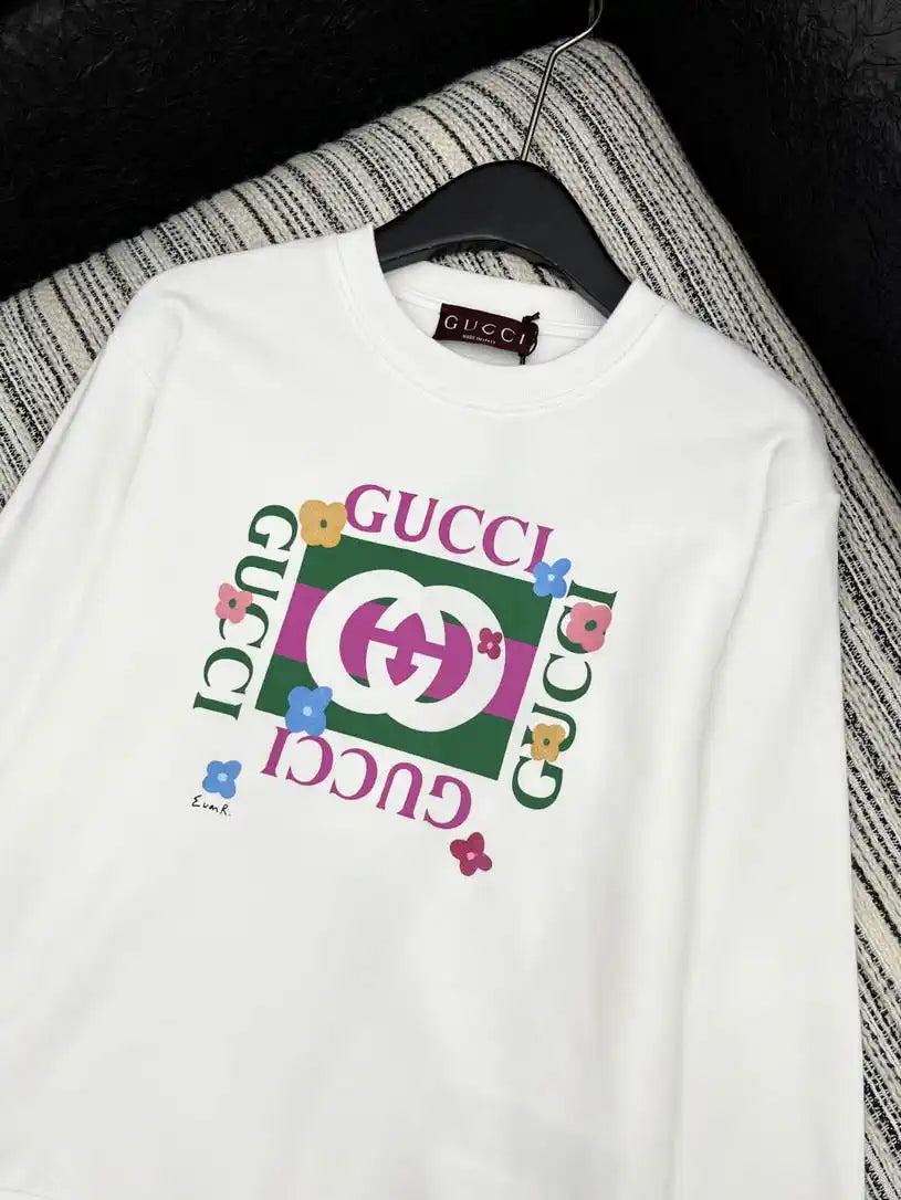 Gucci Women printing Letter sweatshirt T-shirt  G11136