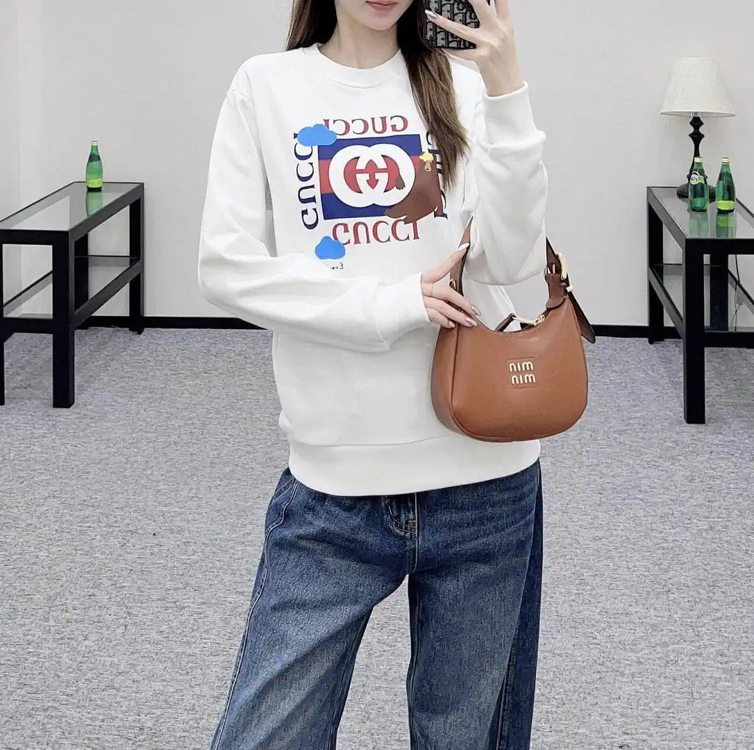 Gucci Women printing Letter sweatshirt T-shirt  G11138