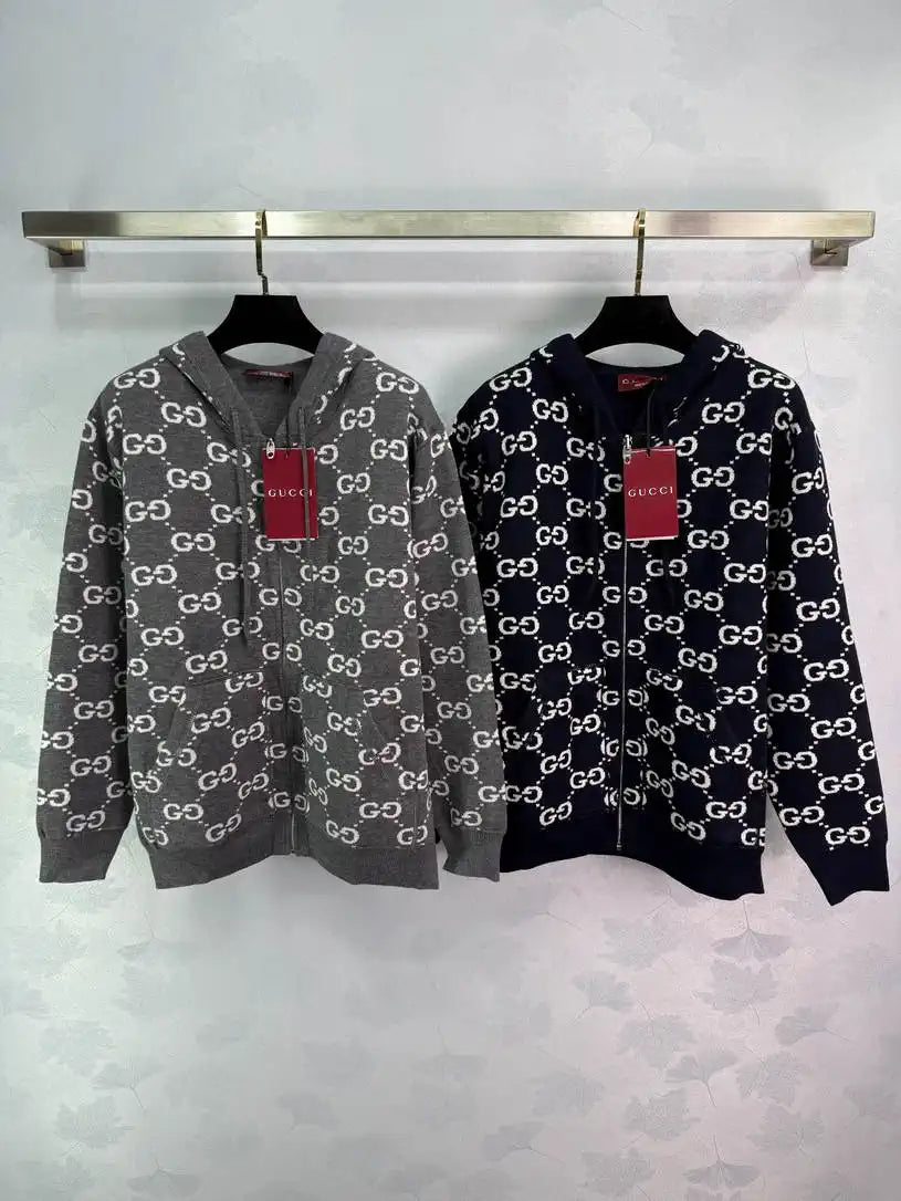 Gucci Women Reversible zip-up knitted jacket hoodie G11141