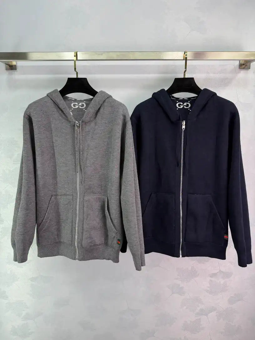 Gucci Women Reversible zip-up knitted jacket hoodie G11141