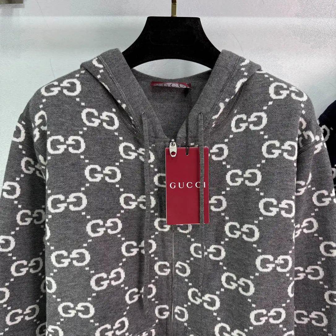 Gucci Women Reversible zip-up knitted jacket hoodie G11141