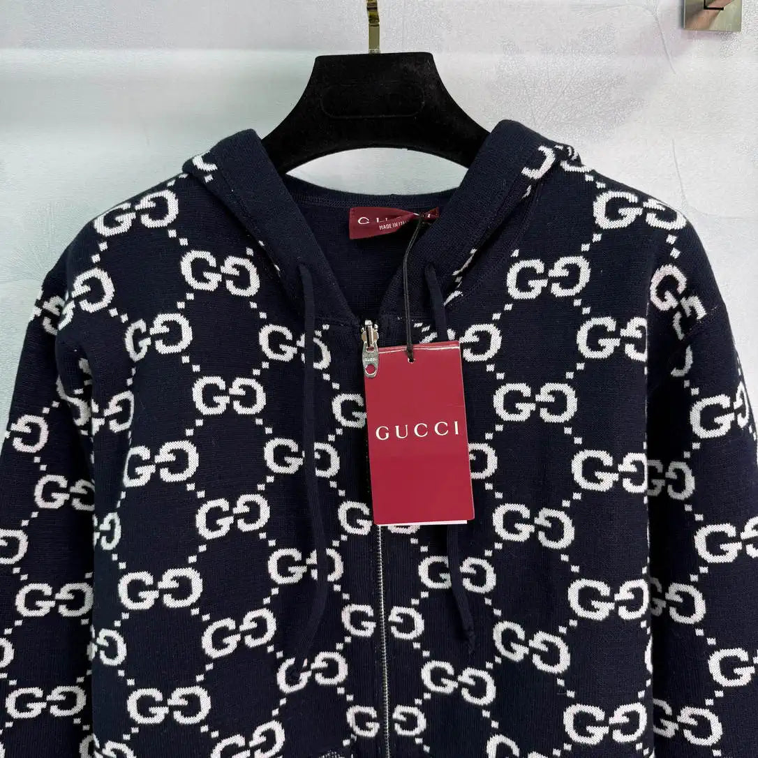 Gucci Women Reversible zip-up knitted jacket hoodie G11141