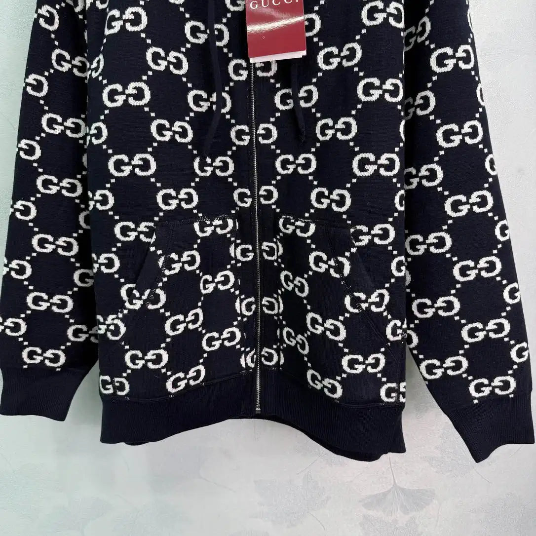 Gucci Women Reversible zip-up knitted jacket hoodie G11141