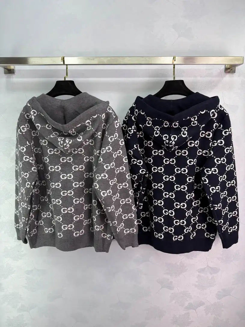 Gucci Women Reversible zip-up knitted jacket hoodie G11141