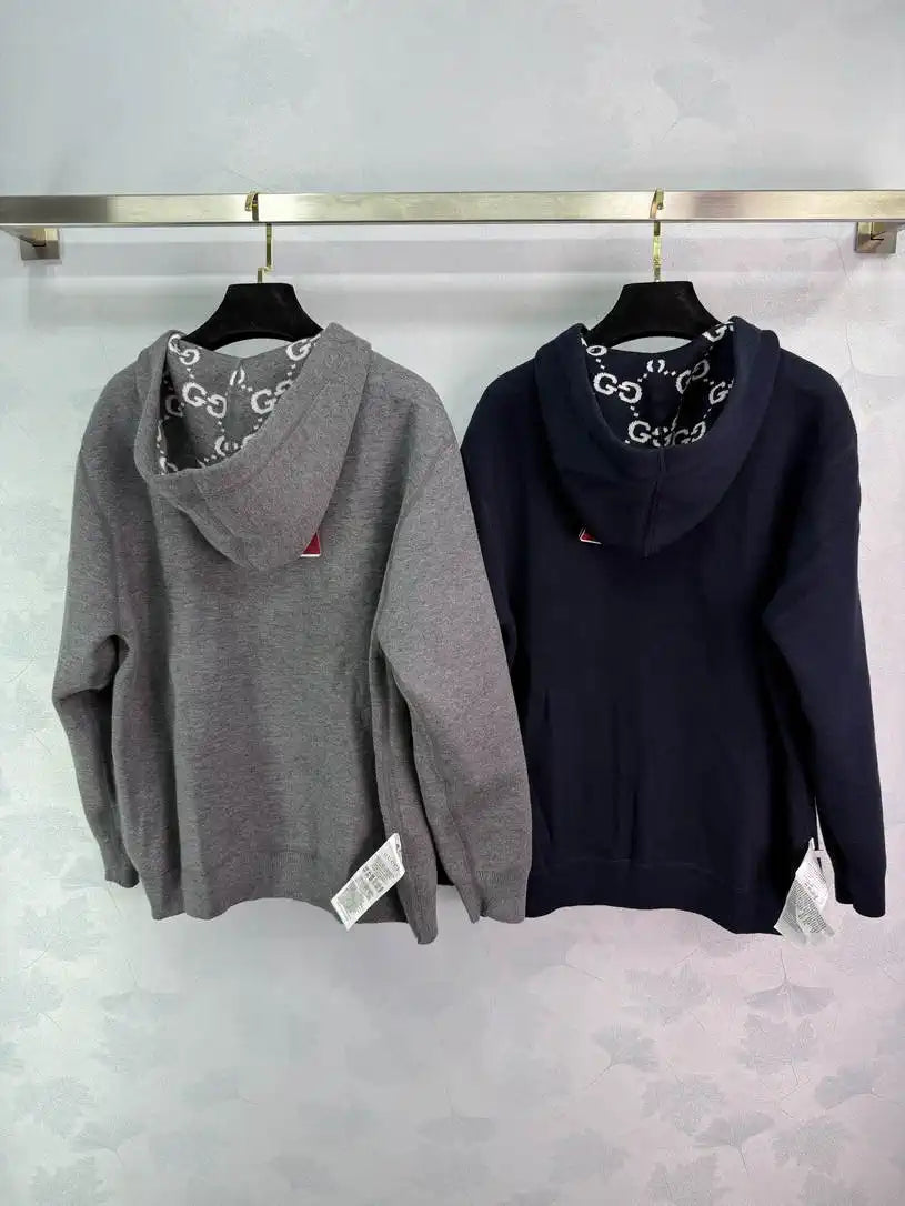 Gucci Women Reversible zip-up knitted jacket hoodie G11141