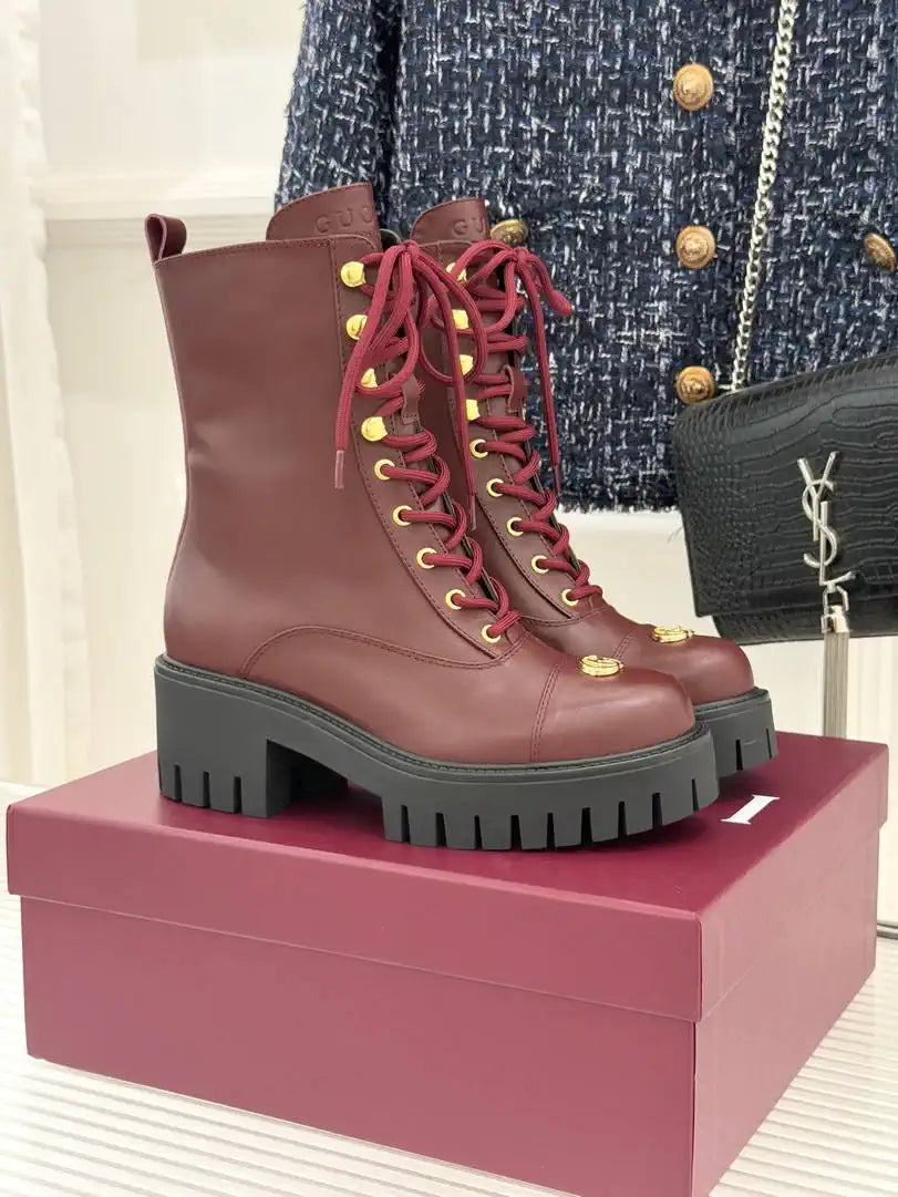 Gucci Women Shoes Martens boots ankle G77349