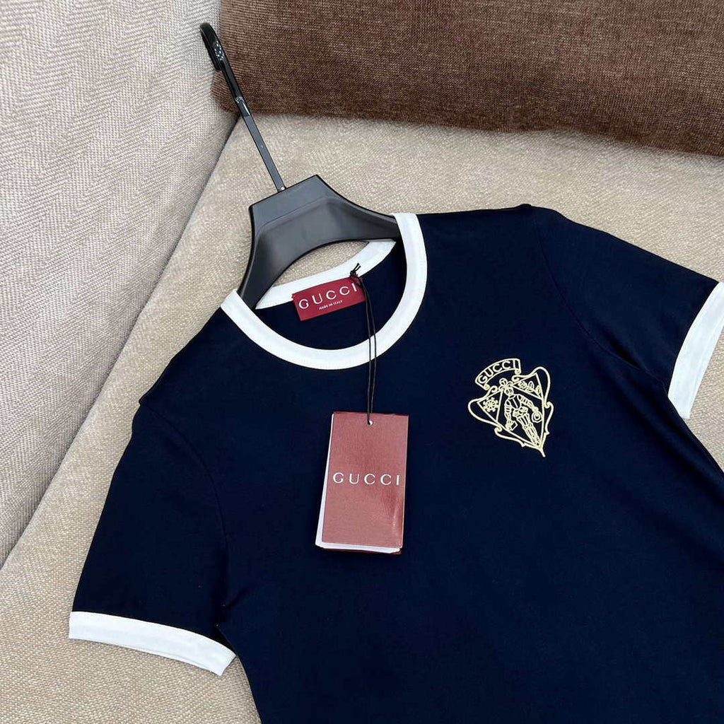 Gucci Women Slogan cotton short-sleeved T-shirt G85287