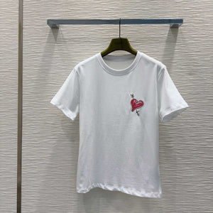 Gucci Women Slogan cotton short-sleeved T-shirt G85288 - S - View 1