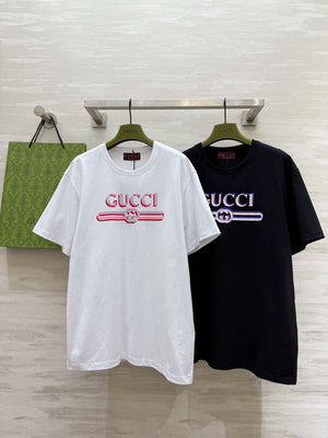 Gucci Women Slogan cotton short-sleeved T-shirt G85293 - White / S - View 4