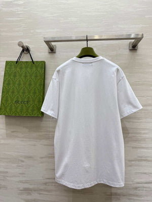 Gucci Women Slogan cotton short-sleeved T-shirt G85293 - White / S - View 8
