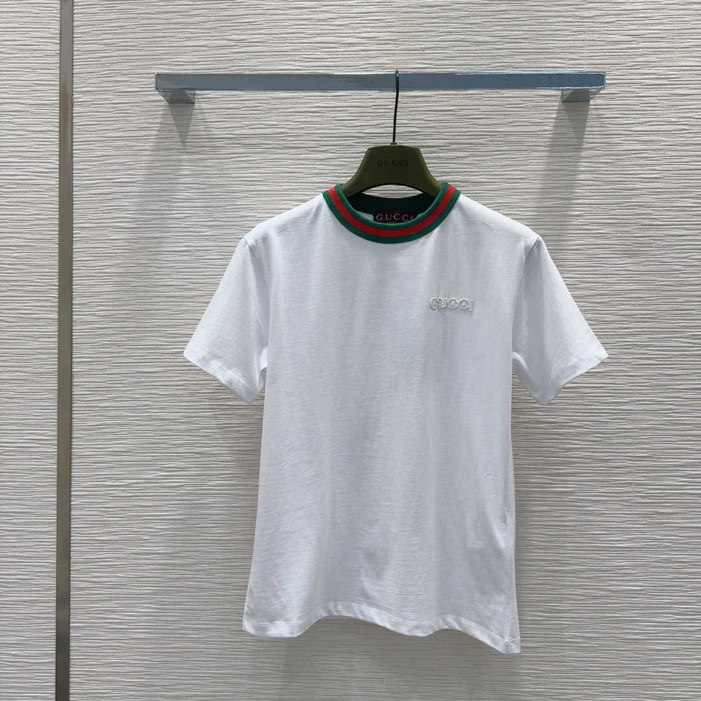 Gucci Women Slogan cotton short-sleeved T-shirt G85296