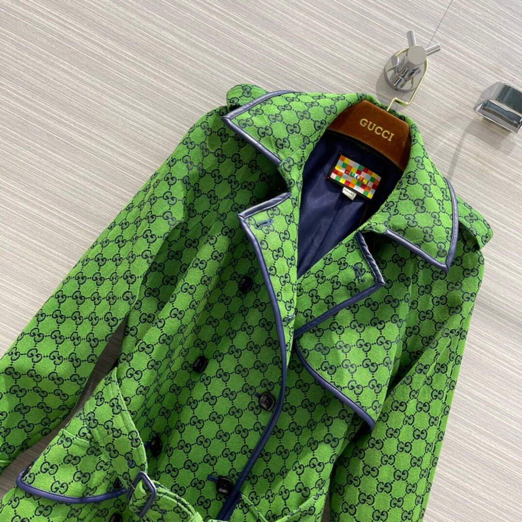 Gucci Women's Clothing GG nylon jacket Green 88005