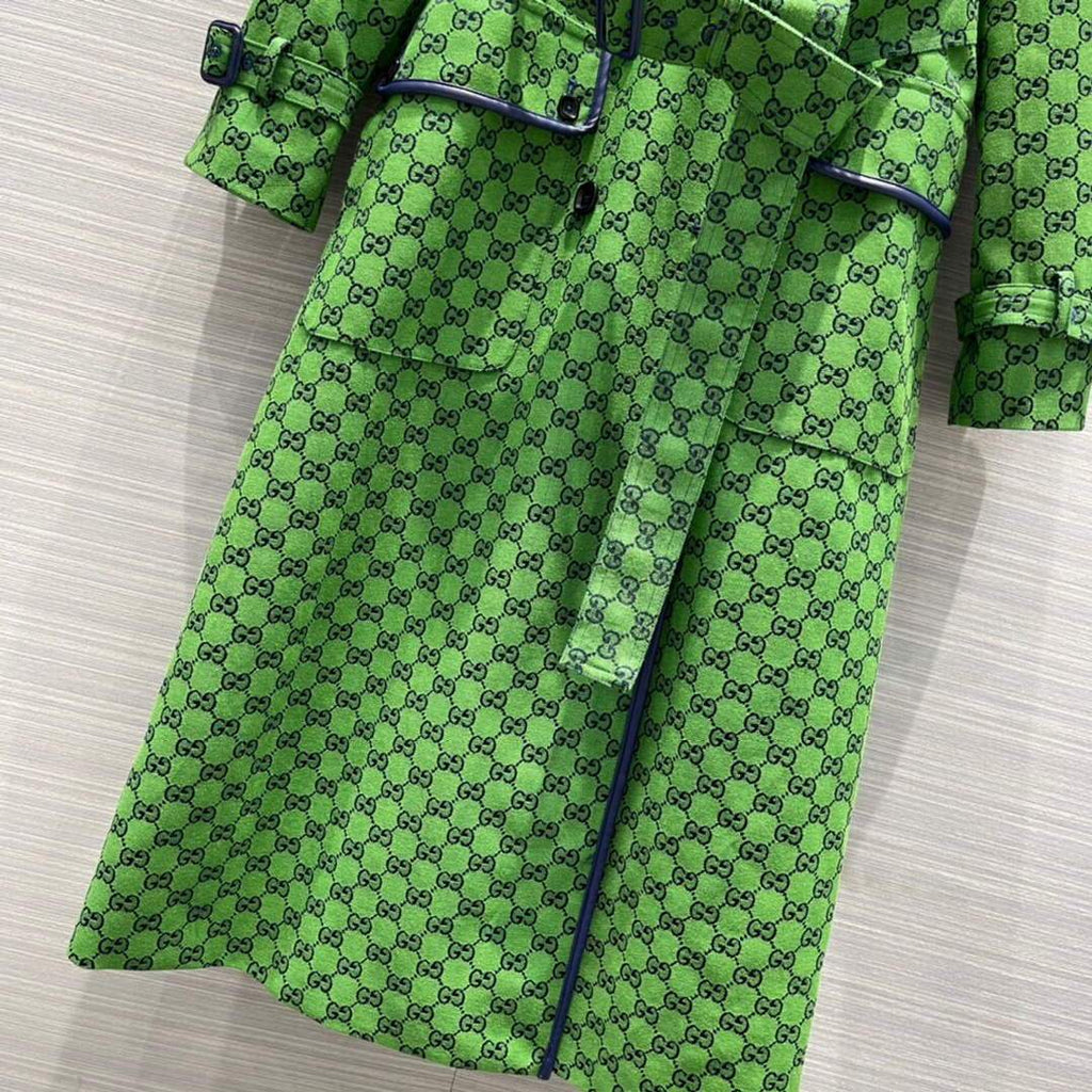 Gucci Women's Clothing GG nylon jacket Green 88005