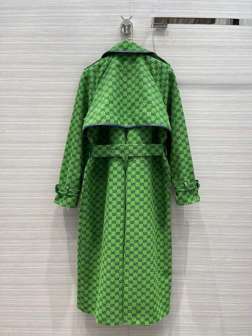 Gucci Women's Clothing GG nylon jacket Green 88005