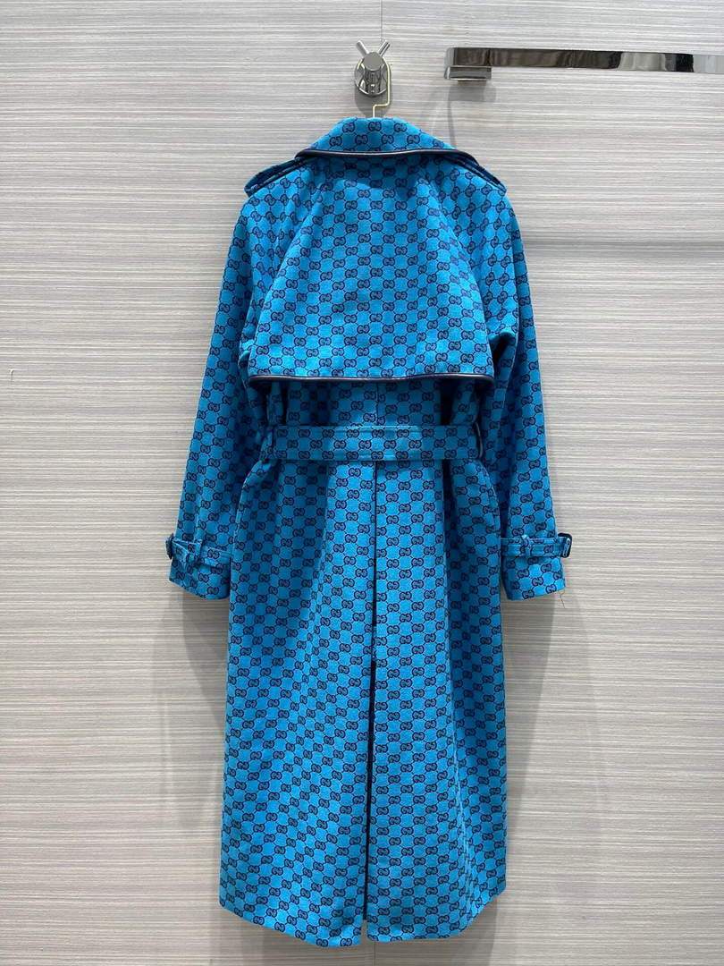 Gucci Women's Clothing GG nylon jacket Blue 88004