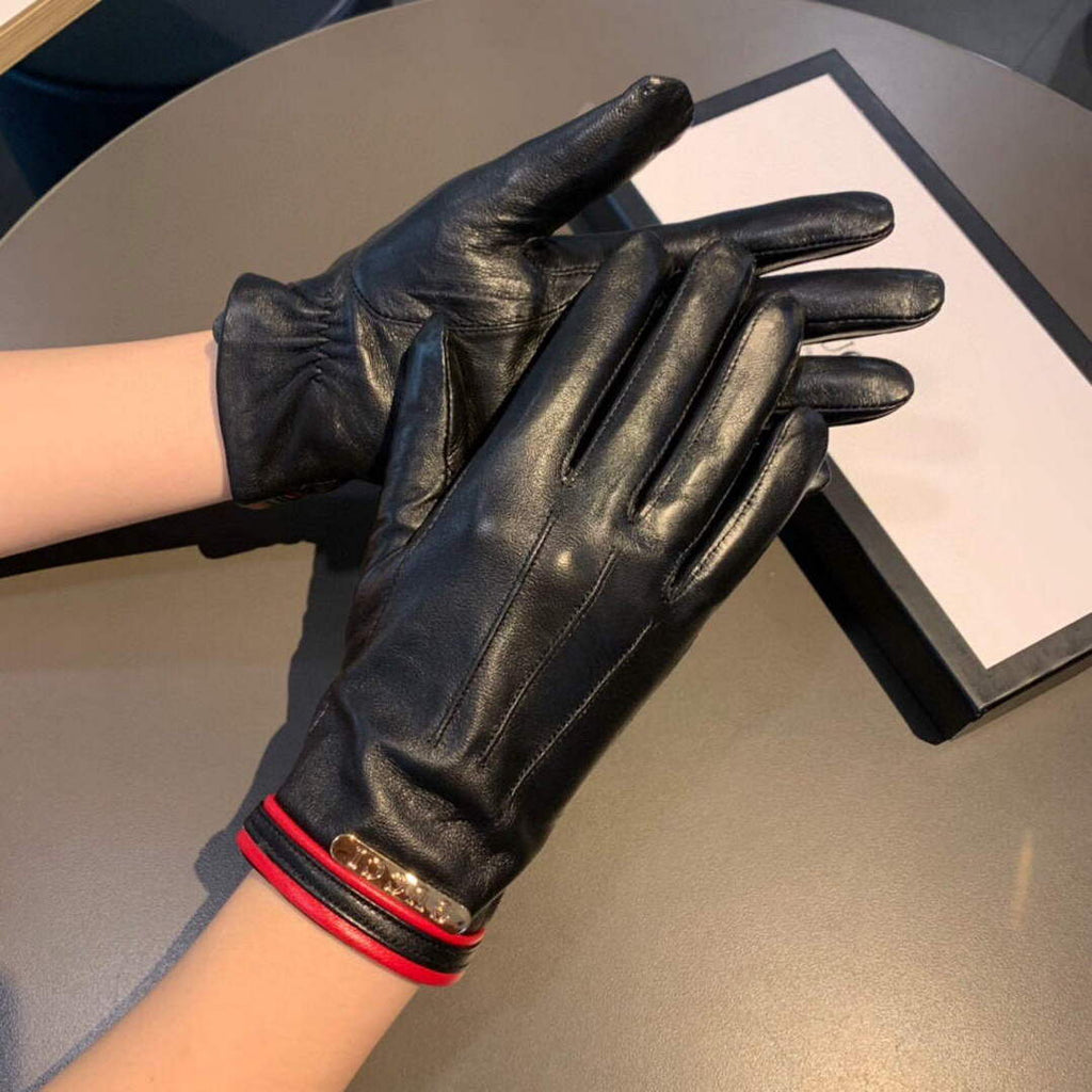 Gucci Women's Gloves GG Leather Gloves 477966