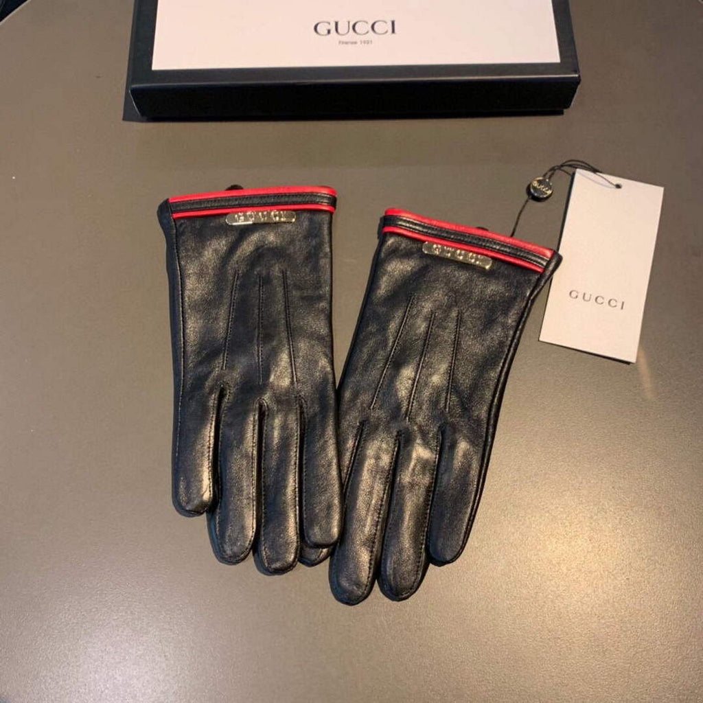 Gucci Women's Gloves GG Leather Gloves 477966