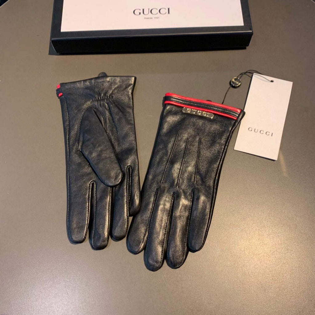 Gucci Women's Gloves GG Leather Gloves 477966