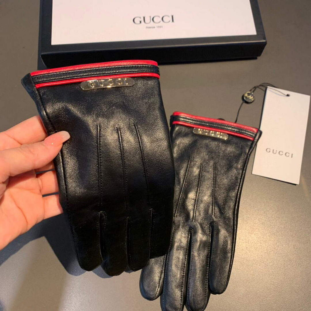 Gucci Women's Gloves GG Leather Gloves 477966