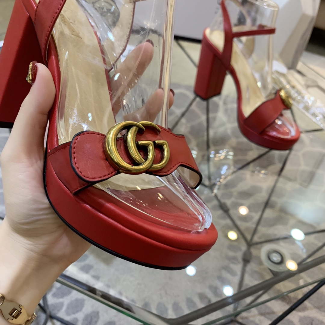 Gucci Women's Leather platform espadrille GG Sandals G18998 - Euro 35=US 4 - View 5