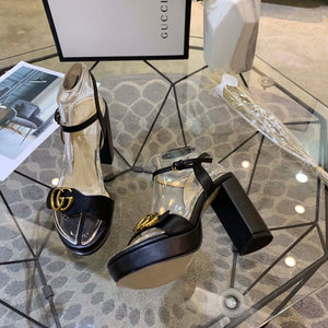 Gucci Women's Leather platform espadrille GG Sandals G19000 - Euro 35=US 4 - View 8