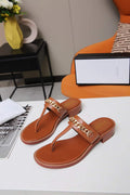 Gucci Women's Leather thong Sandal Designer Slippers G18756