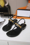 Gucci Women's Leather thong Sandal Designer Slippers G18760