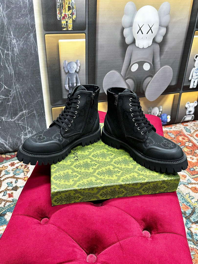 Gucci Women's Men's Fashion Shoes Lace-up Boots G77341 - US 4=Euro 35 - View 3