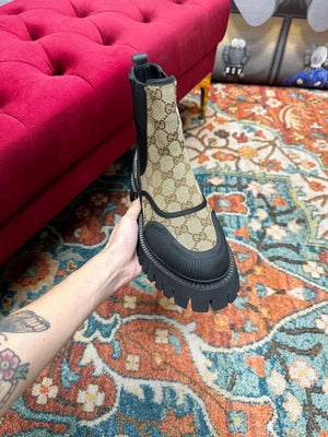 Gucci Women's Men's Fashion Shoes Lace-up Boots G77342 - US 4=Euro 35 - View 2