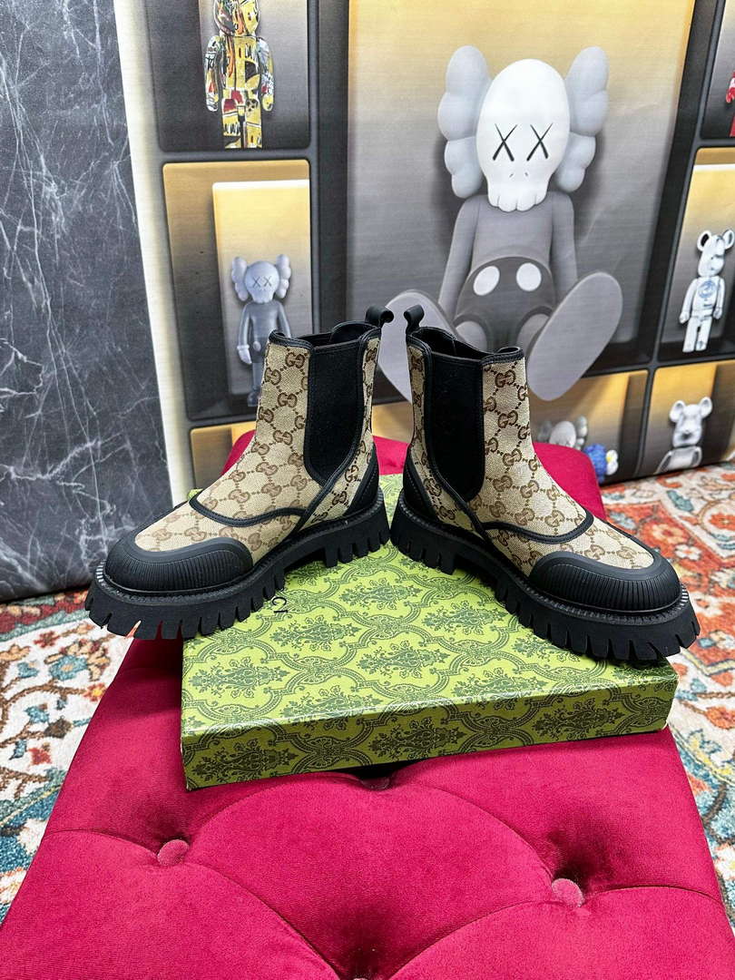 Gucci Women's Men's Fashion Shoes Lace-up Boots G77342 - US 4=Euro 35 - View 3