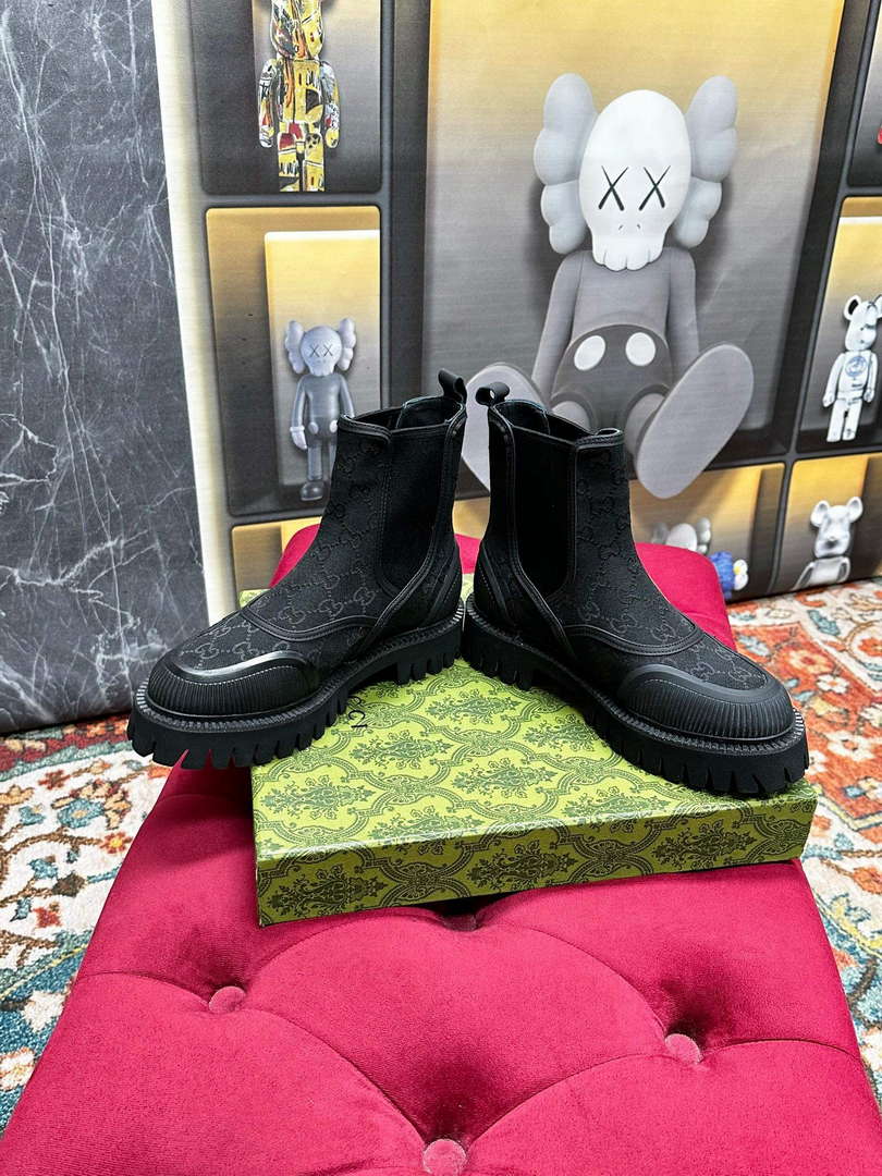 Gucci Women's Men's Fashion Shoes Lace-up Boots G77343 - US 4=Euro 35 - View 3