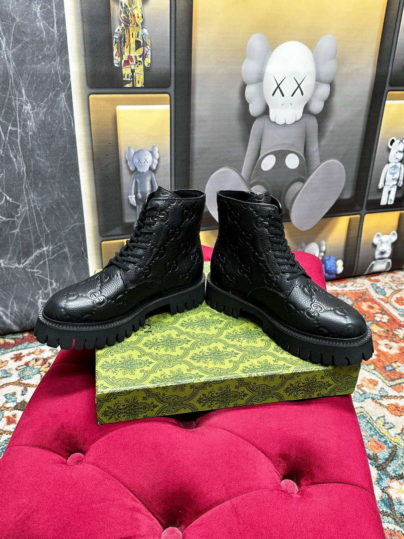 Gucci Women's Men's Fashion Shoes Lace-up Boots G77344 - US 4=Euro 35 - View 3