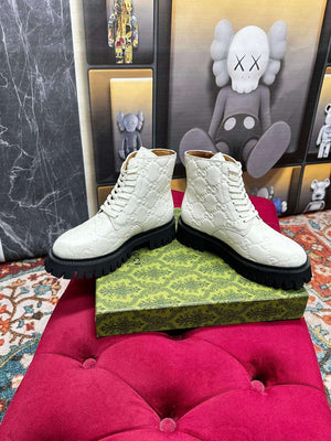 Gucci Women's Men's Fashion Shoes Lace-up Boots G77345 - US 4=Euro 35 - View 3