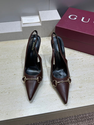 Gucci Women's Pointed-toe Slingback High Heels Shoes 9.5cm G86236 - Euro 35=US 4 - View 2