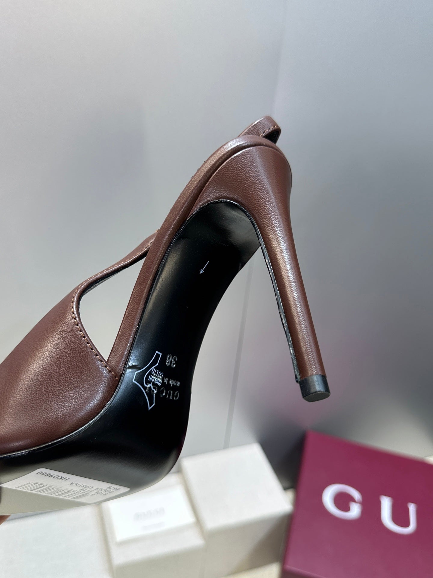 Gucci Women's Pointed-toe Slingback High Heels Shoes 9.5cm G86236 - Euro 35=US 4 - View 9